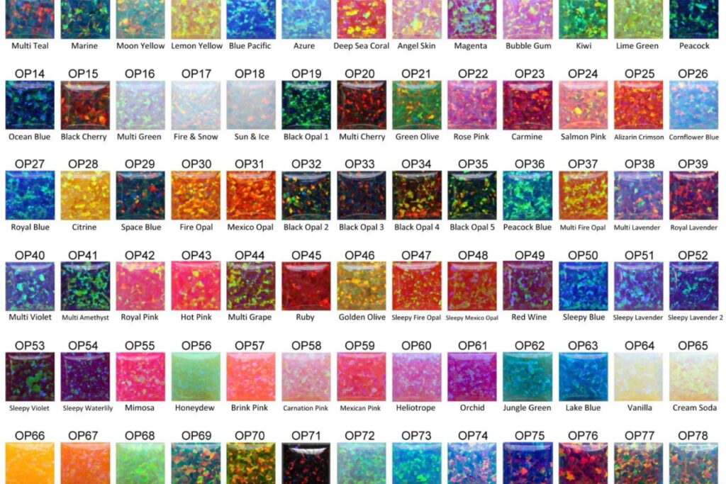 opal color chart